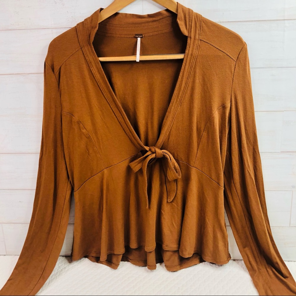 Free People long Sleeve Rayon Top Size XL